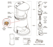 PUREFRESH PRO ELECTRIC COFFEE GRINDER (ESPRESSO & FILTER GRIND)